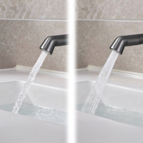 BATERIA UMYWALKOWA ŁAZIENKOWA STOJĄCA NABLATOWA CHLOE-GR-BR SZCZOTKOWANA STAL