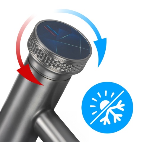 BATERIA UMYWALKOWA ŁAZIENKOWA STOJĄCA NABLATOWA CHLOE-GR-BR SZCZOTKOWANA STAL