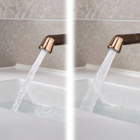 BATERIA UMYWALKOWA ŁAZIENKOWA STOJĄCA NABLATOWA CHLOE-P-GL RÓŻOWE ZŁOTO