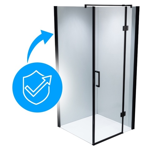 KABINA PRYSZNICOWA KWADRATOWA ZES-KZ1390B-BL-90 CZARNY 90x90 CM