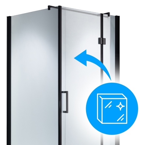 KABINA PRYSZNICOWA KWADRATOWA ZES-KZ1390B-BL-90 CZARNY 90x90 CM