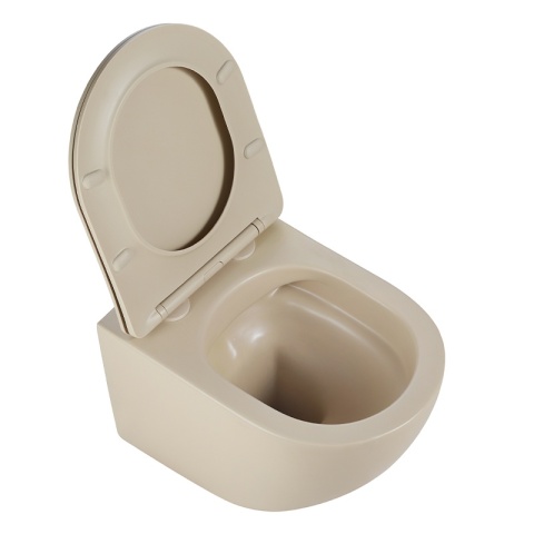 MISKA WC WISZĄCA RIMLESS PEAK-CAP-RIM-03 CAPPUCCINO DESKA WOLNOOPADAJĄCA DUROPLAST