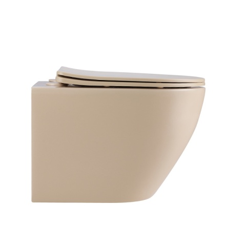 MISKA WC WISZĄCA TORNADO FLOW-CAP-TR-03 CAPPUCCINO DESKA WOLNOOPADAJĄCA DUROPLAST
