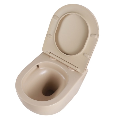 MISKA WC WISZĄCA TORNADO FLOW-CAP-TR-03 CAPPUCCINO DESKA WOLNOOPADAJĄCA DUROPLAST