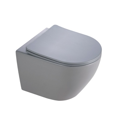 MISKA WC WISZĄCA TORNADO FLOW-MTGR-TR-03 SZARY MAT DESKA WOLNOOPADAJĄCA DUROPLAST