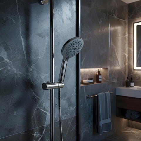 UCHWYT NA SŁUCHAWKĘ DO DRĄŻKA PRYSZNICOWEGO PRZESUWNY UD-1-CH-M22 CHROM 22 MM