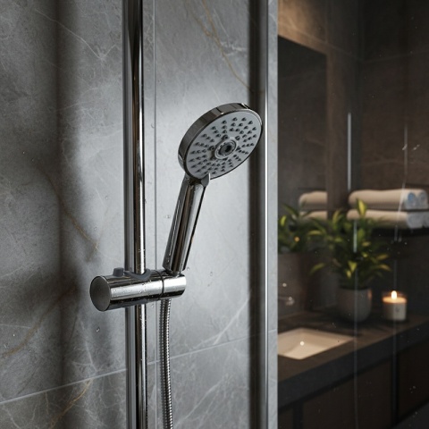 UCHWYT NA SŁUCHAWKĘ DO DRĄŻKA PRYSZNICOWEGO PRZESUWNY UD-1-CH-M22 CHROM 22 MM