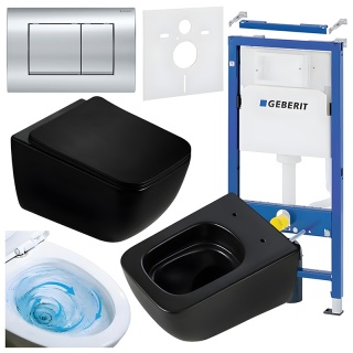 ZESTAW PODTYNKOWY WC STELAŻ GEBERIT DUOFIX MISKA YUZU-MTB-TR-03 PRZYCISK DELTA 30 CHROM