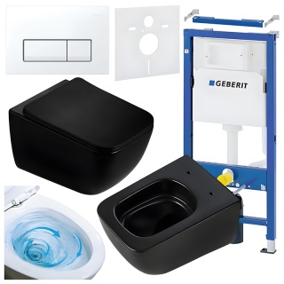 ZESTAW PODTYNKOWY WC STELAŻ GEBERIT DUOFIX MISKA YUZU-MTB-TR-03 PRZYCISK DELTA 50 BIAŁY