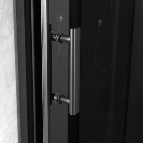 KABINA PRYSZNICOWA KWADRATOWA Z BRODZIKIEM WSH306 CZARNA 90x90 CM