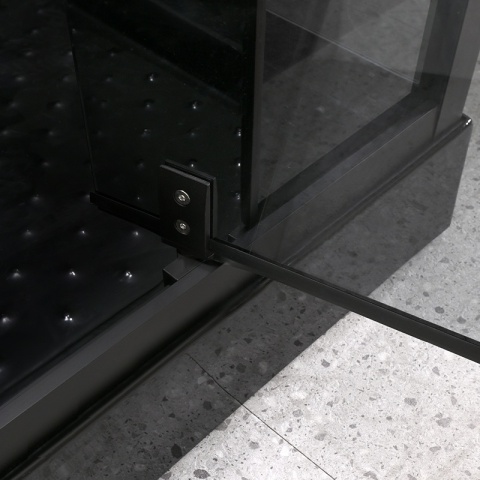 KABINA PRYSZNICOWA KWADRATOWA Z BRODZIKIEM WSH306 CZARNA 90x90 CM