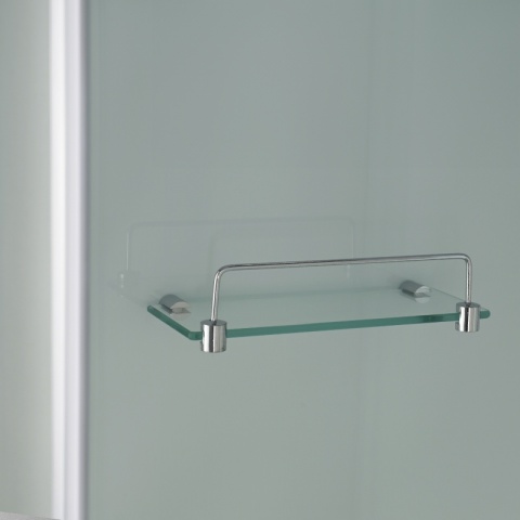 KABINA PRYSZNICOWA PÓŁOKRĄGŁA Z BRODZIKIEM WSH301A MAT CHROM 80x80 CM