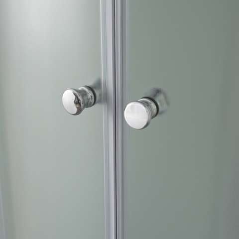 KABINA PRYSZNICOWA PÓŁOKRĄGŁA Z BRODZIKIEM WSH301B MAT CHROM 90x90 CM