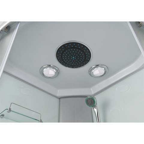 KABINA PRYSZNICOWA PÓŁOKRĄGŁA Z BRODZIKIEM WSH301C MAT CHROM 100x100 CM