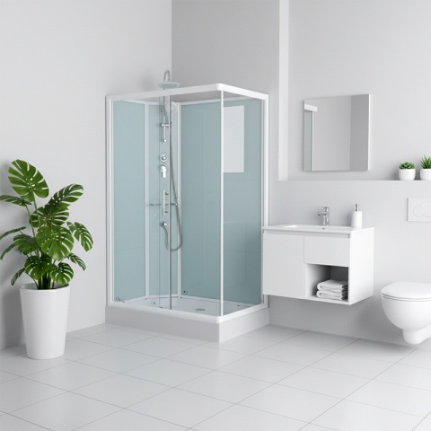 KABINA PRYSZNICOWA PROSTOKĄTNA Z BRODZIKIEM WSH307L LEWA 120x80 CM