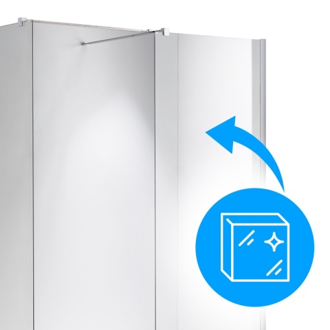 ŚCIANKA SZYBA PRYSZNICOWA SH07-DUO-70X90 WALK-IN 70X90 CM CHROM