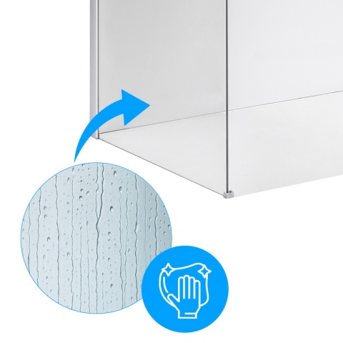 ŚCIANKA SZYBA PRYSZNICOWA SH07-DUO-80X110 WALK-IN 80X110 CM CHROM