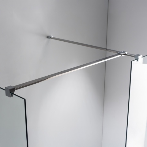 ŚCIANKA SZYBA PRYSZNICOWA SH07-DUO-80X130 WALK-IN 80X130 CM CHROM