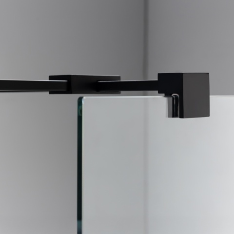 ŚCIANKA SZYBA PRYSZNICOWA SH07-DUO-BL-70X130 WALK-IN 70X130 CM CZARNA