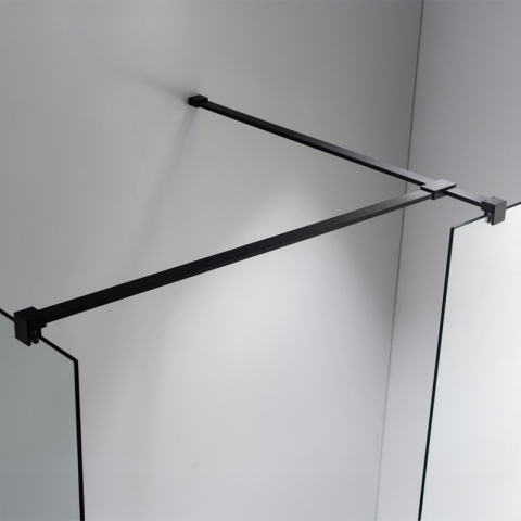 ŚCIANKA SZYBA PRYSZNICOWA SH07-DUO-BL-90X110 WALK-IN 90X110 CM CZARNA 8 MM