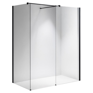 ŚCIANKA SZYBA PRYSZNICOWA SH07-DUO-BL-90X120 WALK-IN 90X120 CM CZARNA 8 MM