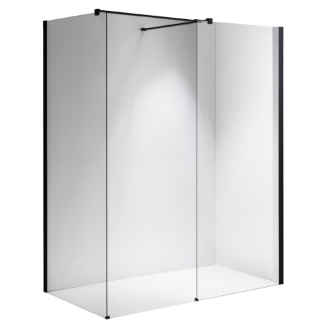 ŚCIANKA SZYBA PRYSZNICOWA SH07-DUO-BL-90X120 WALK-IN 90X120 CM CZARNA 8 MM