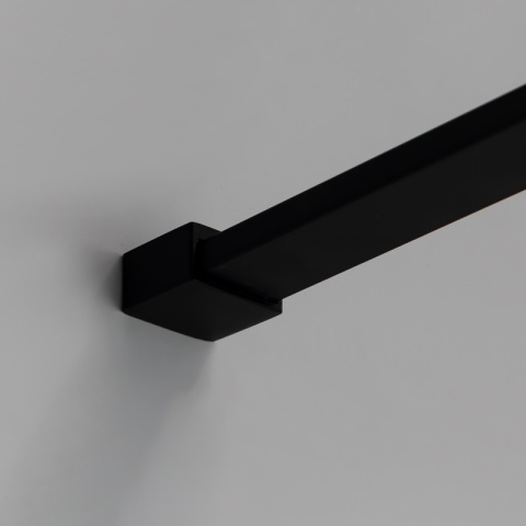 ŚCIANKA SZYBA PRYSZNICOWA SH07-DUO-BL-70X120 WALK-IN 70X120 CM CZARNA