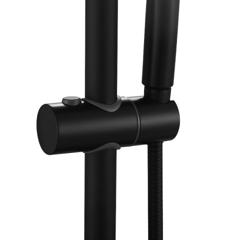 UCHWYT NA SŁUCHAWKĘ DO DRĄŻKA PRYSZNICOWEGO PRZESUWNY UD-1-BL-M22 CZARNY 22 MM