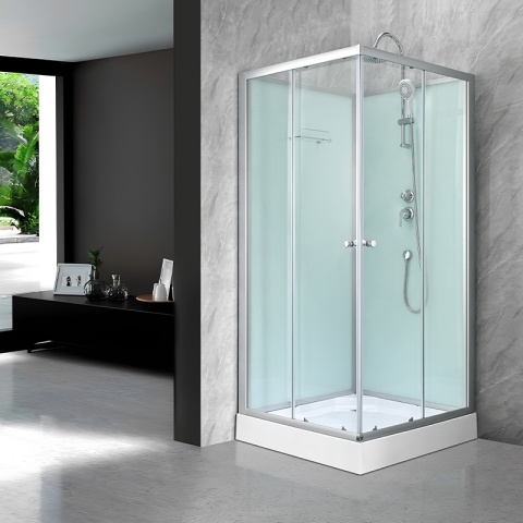 KABINA PRYSZNICOWA KWADRATOWA Z BRODZIKIEM WSH308 CHROM 90x90 CM