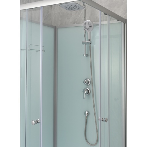 KABINA PRYSZNICOWA KWADRATOWA Z BRODZIKIEM WSH308 CHROM 90x90 CM