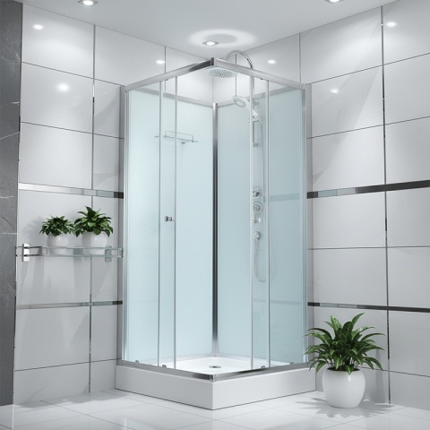 KABINA PRYSZNICOWA KWADRATOWA Z BRODZIKIEM WSH308 CHROM 90x90 CM