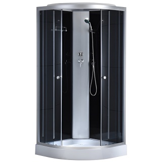 KABINA PRYSZNICOWA PÓŁOKRĄGŁA Z BRODZIKIEM WSH302C CHROM 100x100 CM