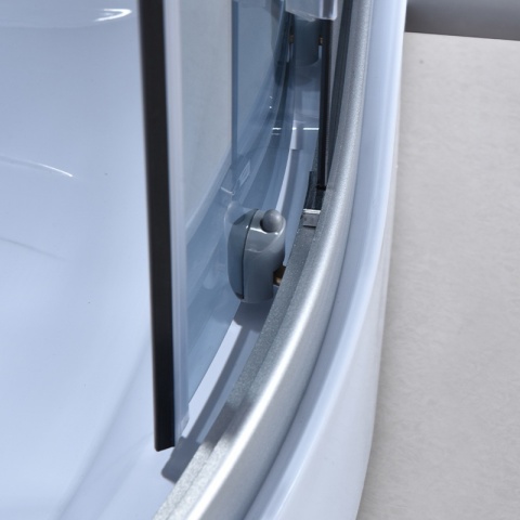 KABINA PRYSZNICOWA PÓŁOKRĄGŁA Z BRODZIKIEM WSH302C CHROM 100x100 CM