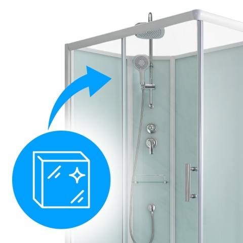 KABINA PRYSZNICOWA PROSTOKĄTNA Z BRODZIKIEM WSH307L LEWA 120x80 CM