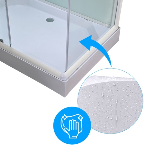 KABINA PRYSZNICOWA PROSTOKĄTNA Z BRODZIKIEM WSH307L LEWA 120x80 CM