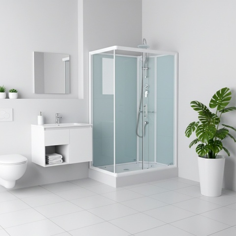 KABINA PRYSZNICOWA PROSTOKĄTNA Z BRODZIKIEM WSH307R PRAWA 120x80 CM