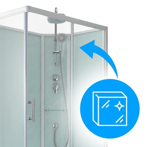 KABINA PRYSZNICOWA PROSTOKĄTNA Z BRODZIKIEM WSH307R PRAWA 120x80 CM