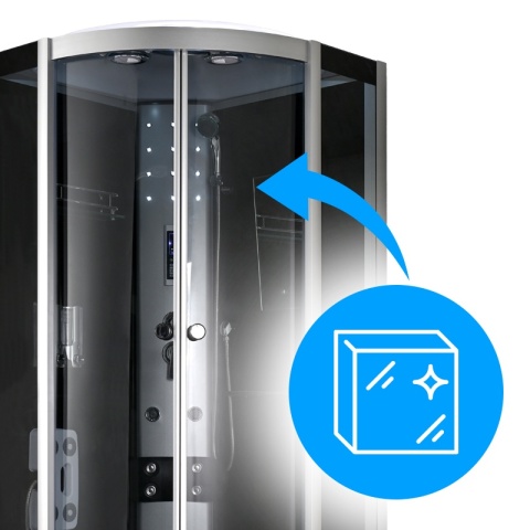 KABINA PRYSZNICOWA Z HYDROMASAŻEM I SAUNĄ WSH7080S 80x80 CM