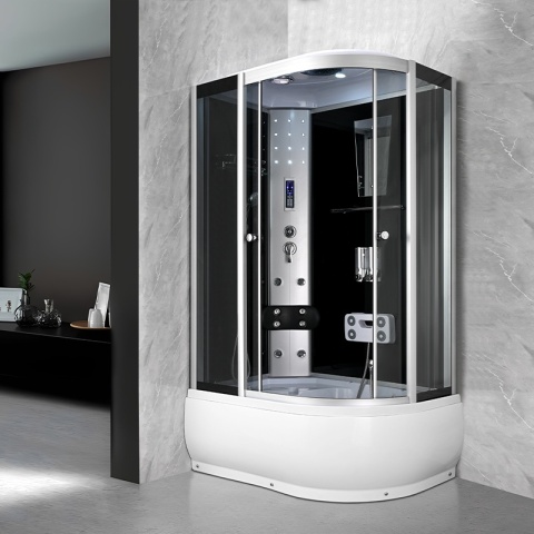 KABINA PRYSZNICOWA Z HYDROMASAŻEM I SAUNĄ WSH7106LS LEWA 120x80 CM