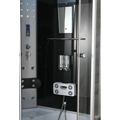 KABINA PRYSZNICOWA Z HYDROMASAŻEM I SAUNĄ WSH7106LS LEWA 120x80 CM