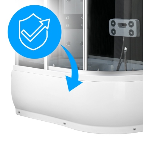 KABINA PRYSZNICOWA Z HYDROMASAŻEM I SAUNĄ WSH7106LS LEWA 120x80 CM