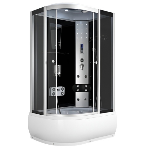 KABINA PRYSZNICOWA Z HYDROMASAŻEM I SAUNĄ WSH7106RS PRAWA 120x80 CM