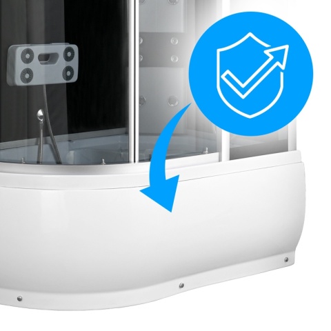 KABINA PRYSZNICOWA Z HYDROMASAŻEM I SAUNĄ WSH7106RS PRAWA 120x80 CM