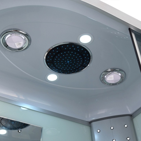 KABINA PRYSZNICOWA Z HYDROMASAŻEM I SAUNĄ WSH7106RWS PRAWA BIAŁA 120x80 CM