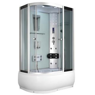 KABINA PRYSZNICOWA Z HYDROMASAŻEM I SAUNĄ WSH7106RWS PRAWA BIAŁA 120x80 CM