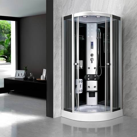 KABINA PRYSZNICOWA Z HYDROMASAŻEM I SAUNĄ WSH7118S 100x100 CM
