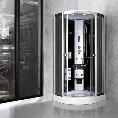 KABINA PRYSZNICOWA Z HYDROMASAŻEM I SAUNĄ WSH7118S 100x100 CM