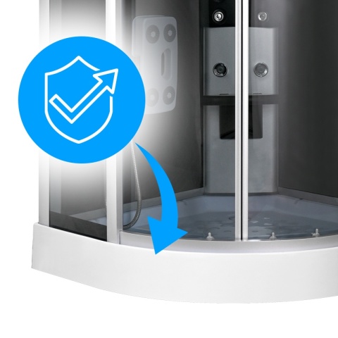 KABINA PRYSZNICOWA Z HYDROMASAŻEM I SAUNĄ WSH7118S 100x100 CM