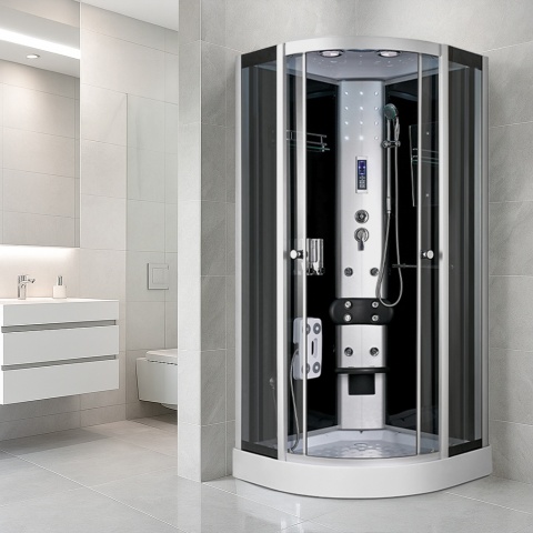 KABINA PRYSZNICOWA Z HYDROMASAŻEM I SAUNĄ WSH7120S 90x90 CM