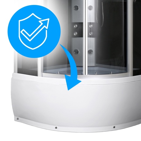 KABINA PRYSZNICOWA Z HYDROMASAŻEM WSH7101 90x90 CM